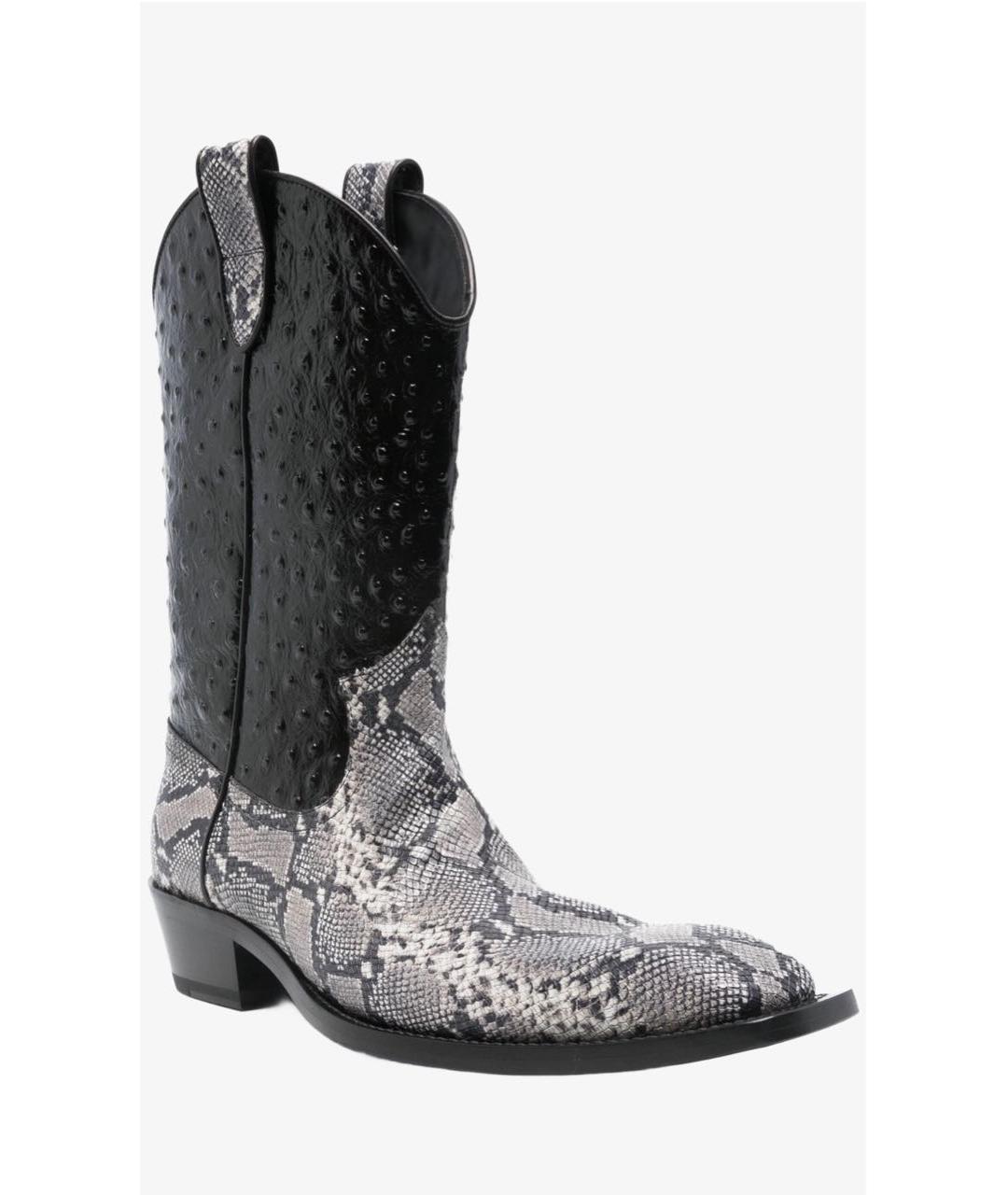 MARTINE ROSE Черные кожаные сапоги, фото 2