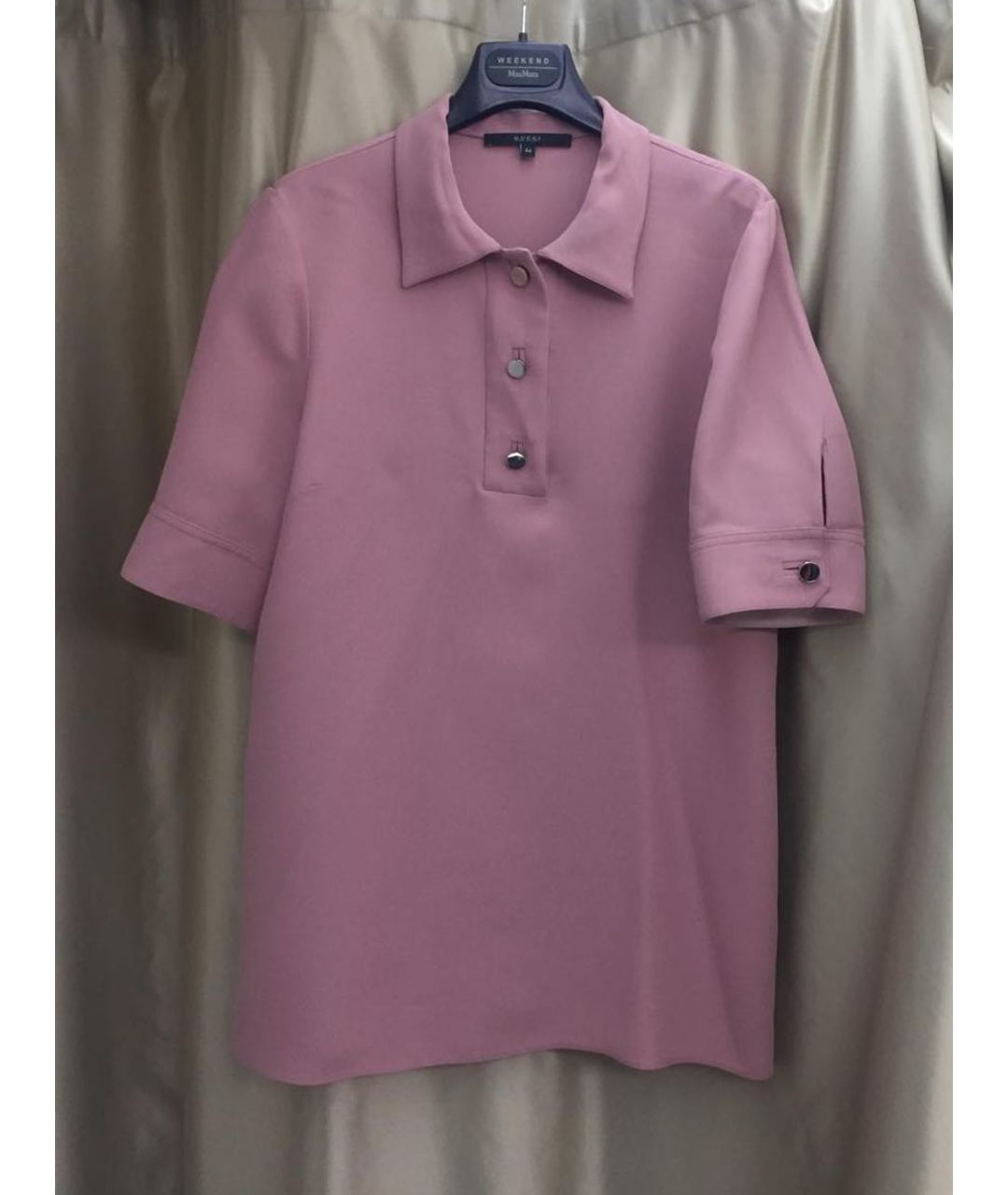 GUCCI Розовая шелковая рубашка, фото 5