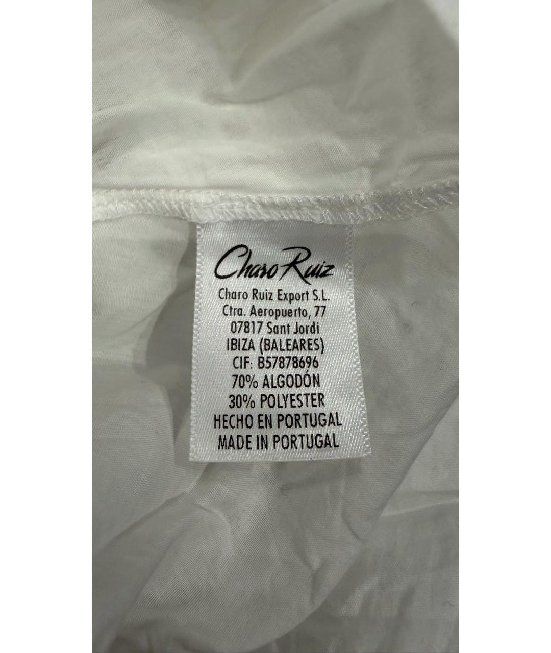 CHARO RUIZ Белый сарафан, фото 6