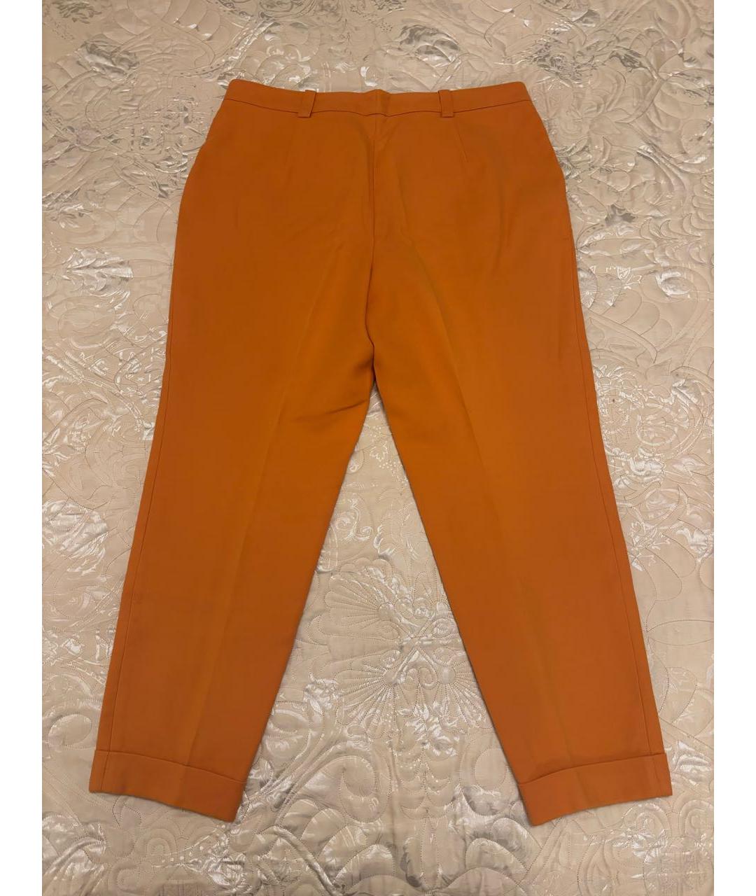 LORO PIANA Оранжевое хлопковые брюки узкие, фото 2