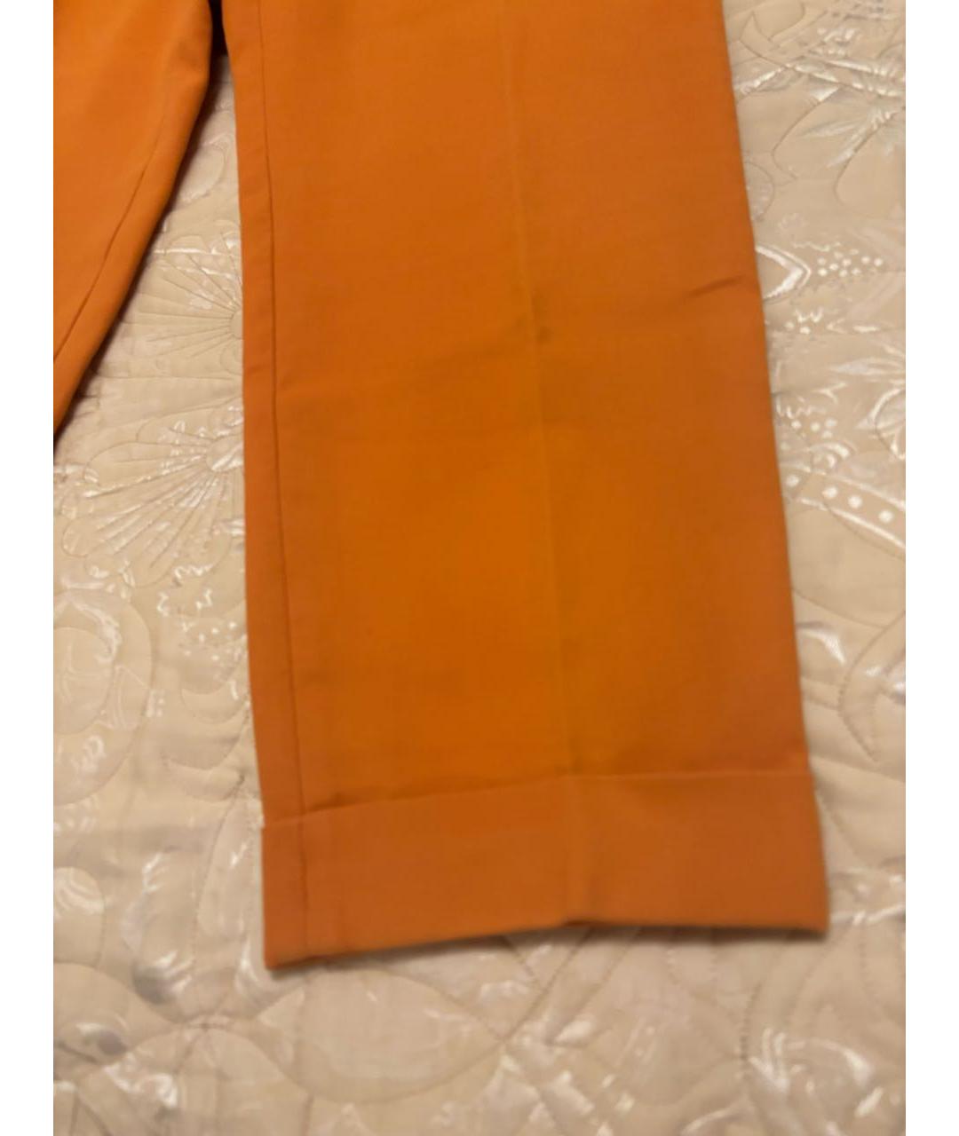 LORO PIANA Оранжевое хлопковые брюки узкие, фото 3