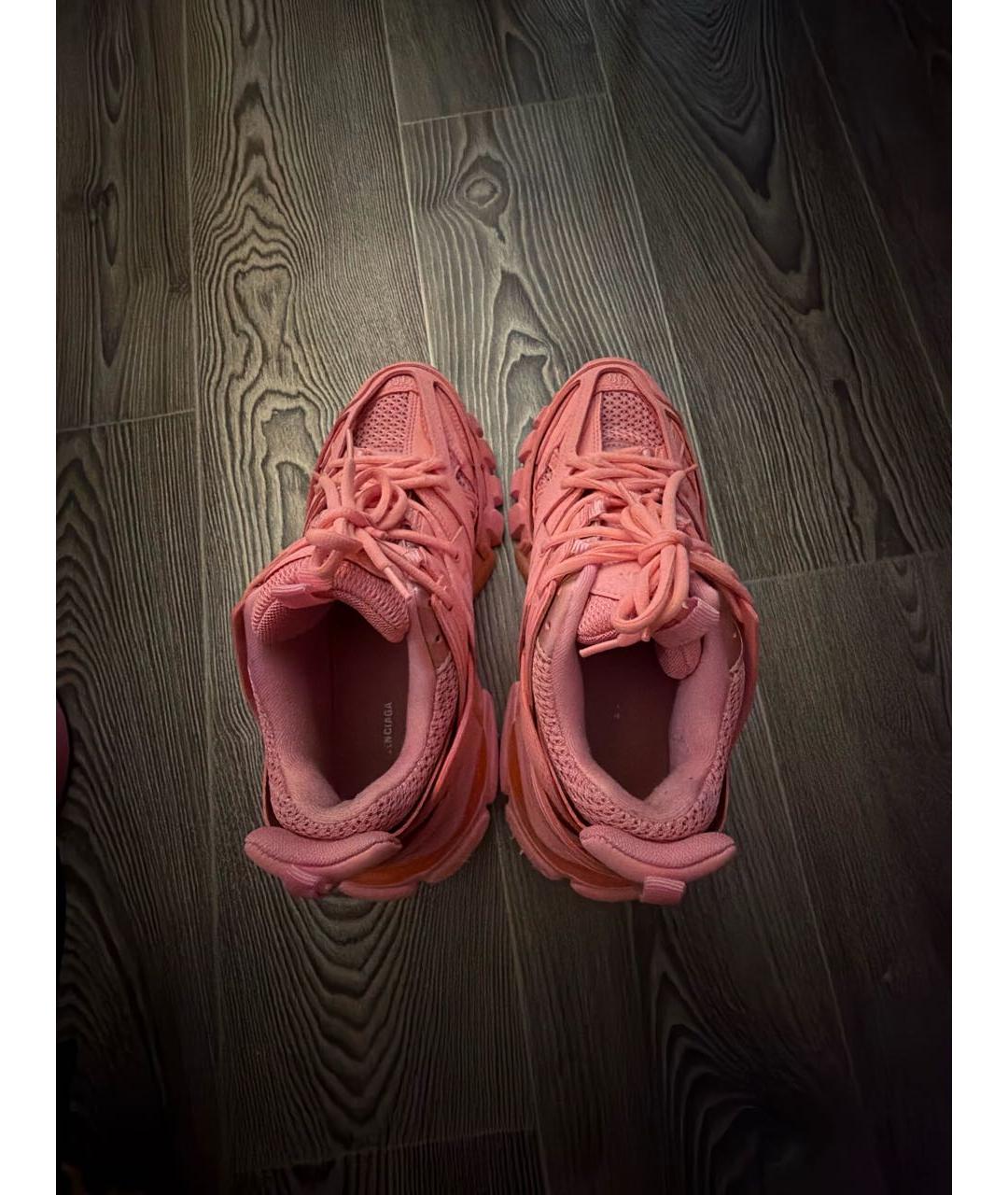 BALENCIAGA Розовые кроссовки из искусственной кожи, фото 3