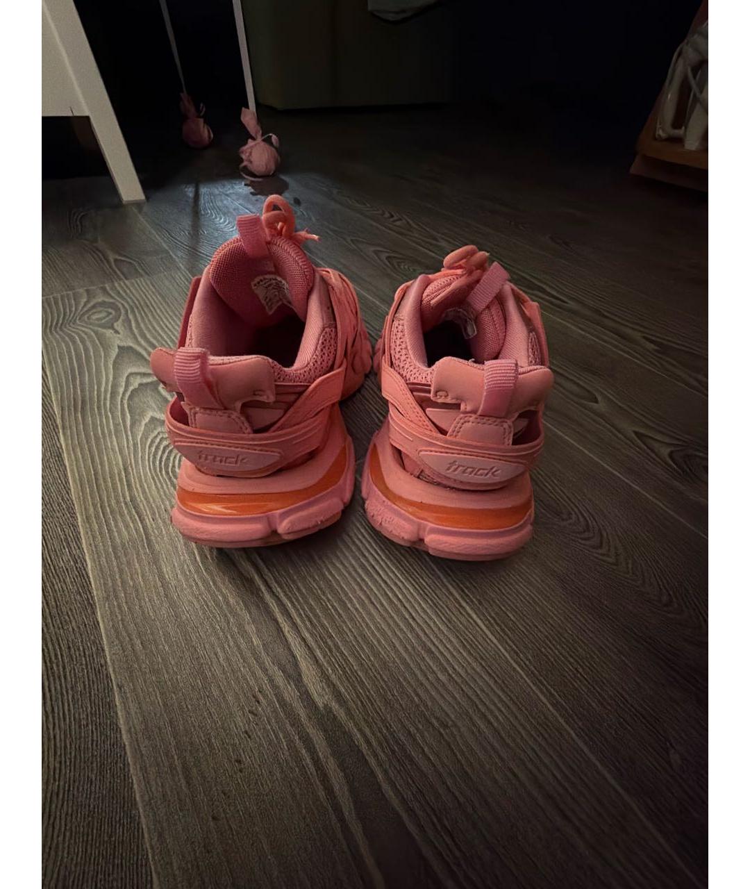 BALENCIAGA Розовые кроссовки из искусственной кожи, фото 4