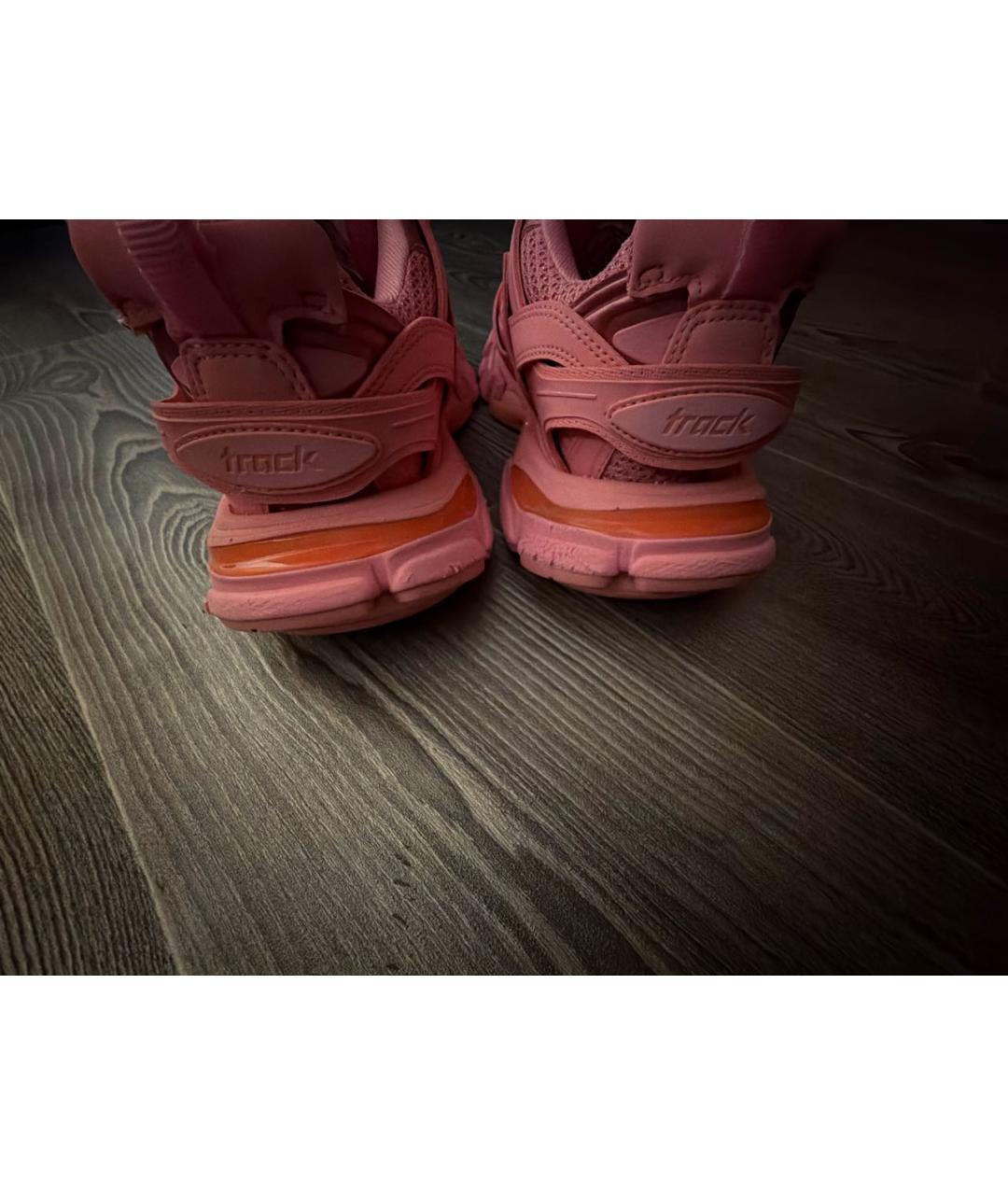 BALENCIAGA Розовые кроссовки из искусственной кожи, фото 5