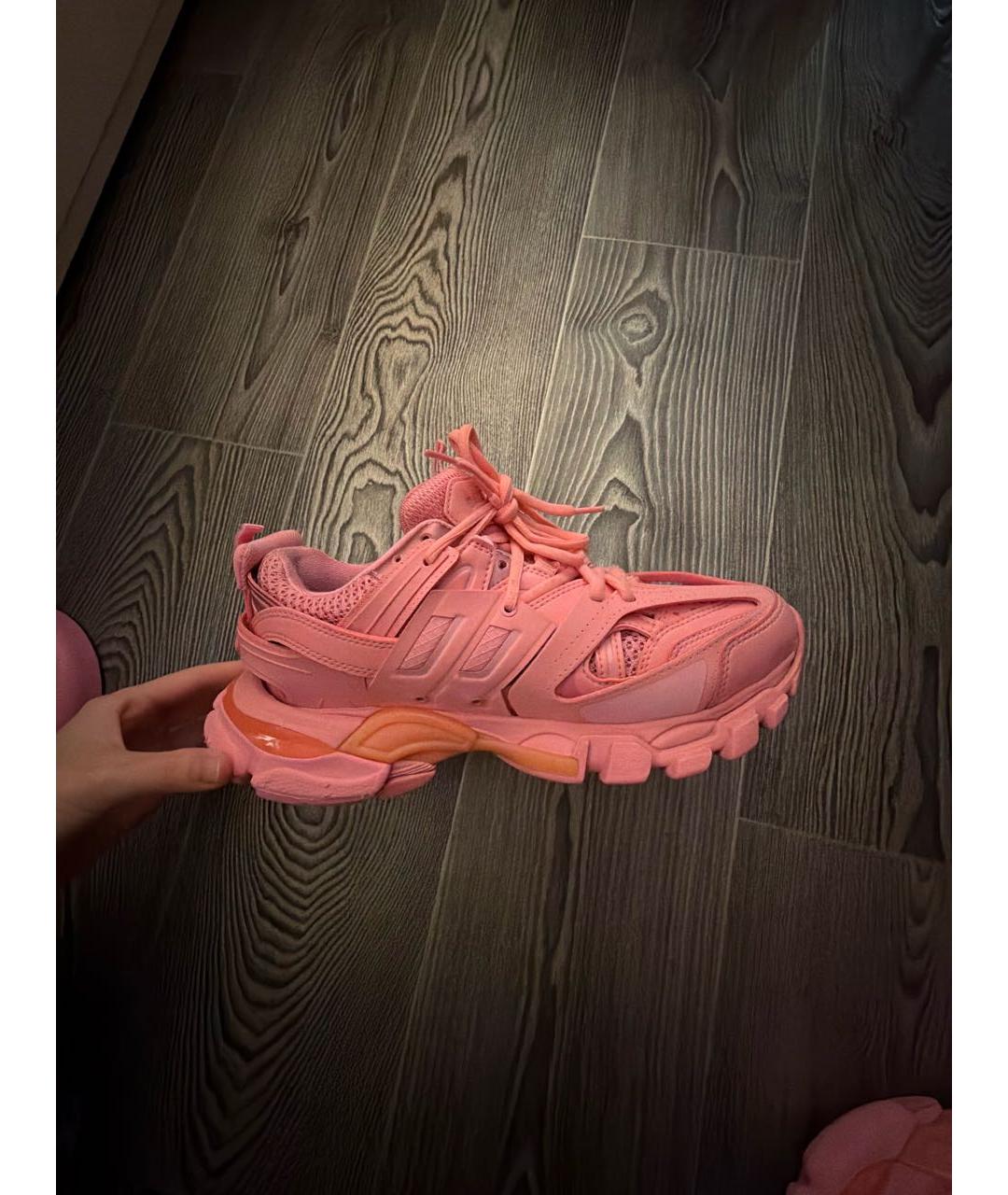 BALENCIAGA Розовые кроссовки из искусственной кожи, фото 6