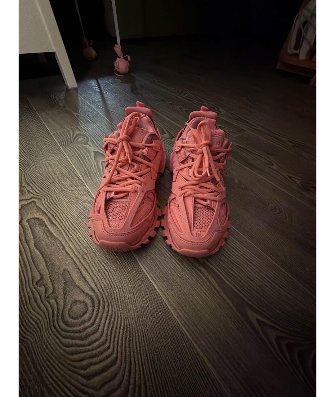 BALENCIAGA Розовые кроссовки из искусственной кожи, фото 2