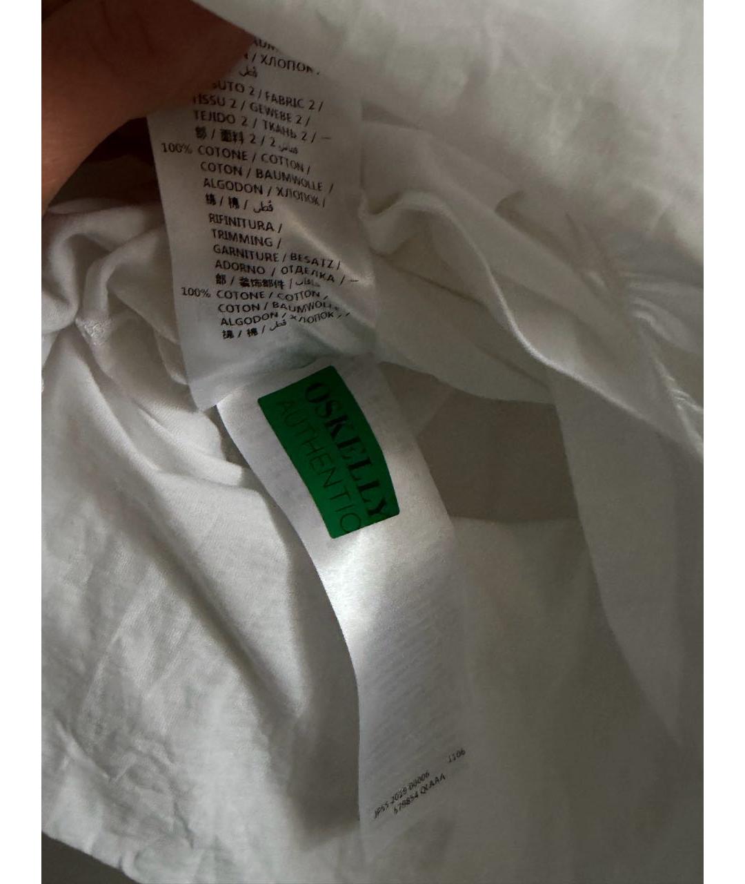 ALEXANDER MCQUEEN Белая хлопковая футболка, фото 4