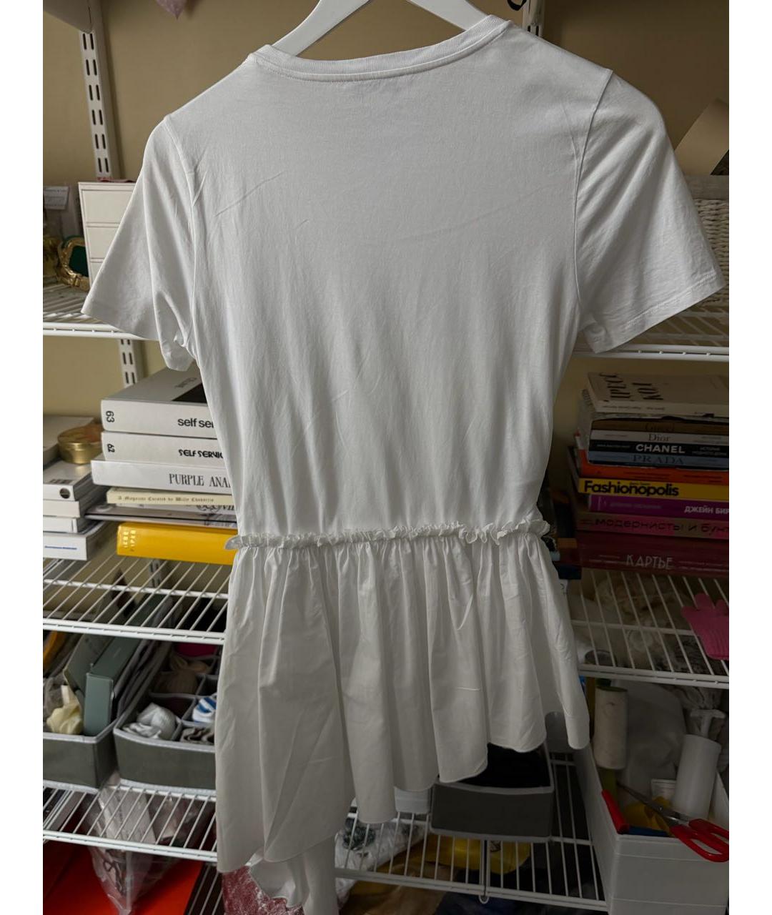 ALEXANDER MCQUEEN Белая хлопковая футболка, фото 2