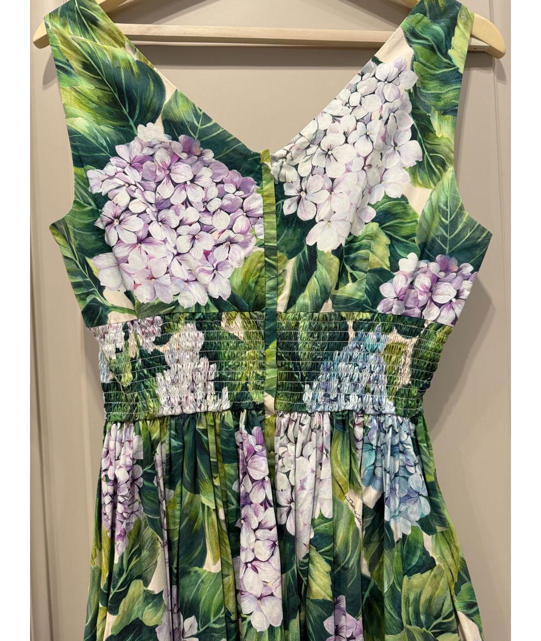 DOLCE&GABBANA Мульти хлопковое повседневное платье, фото 3