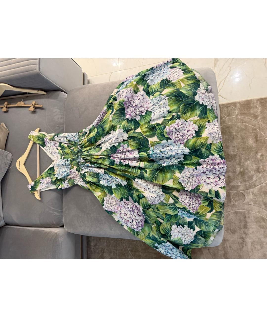 DOLCE&GABBANA Мульти хлопковое повседневное платье, фото 8