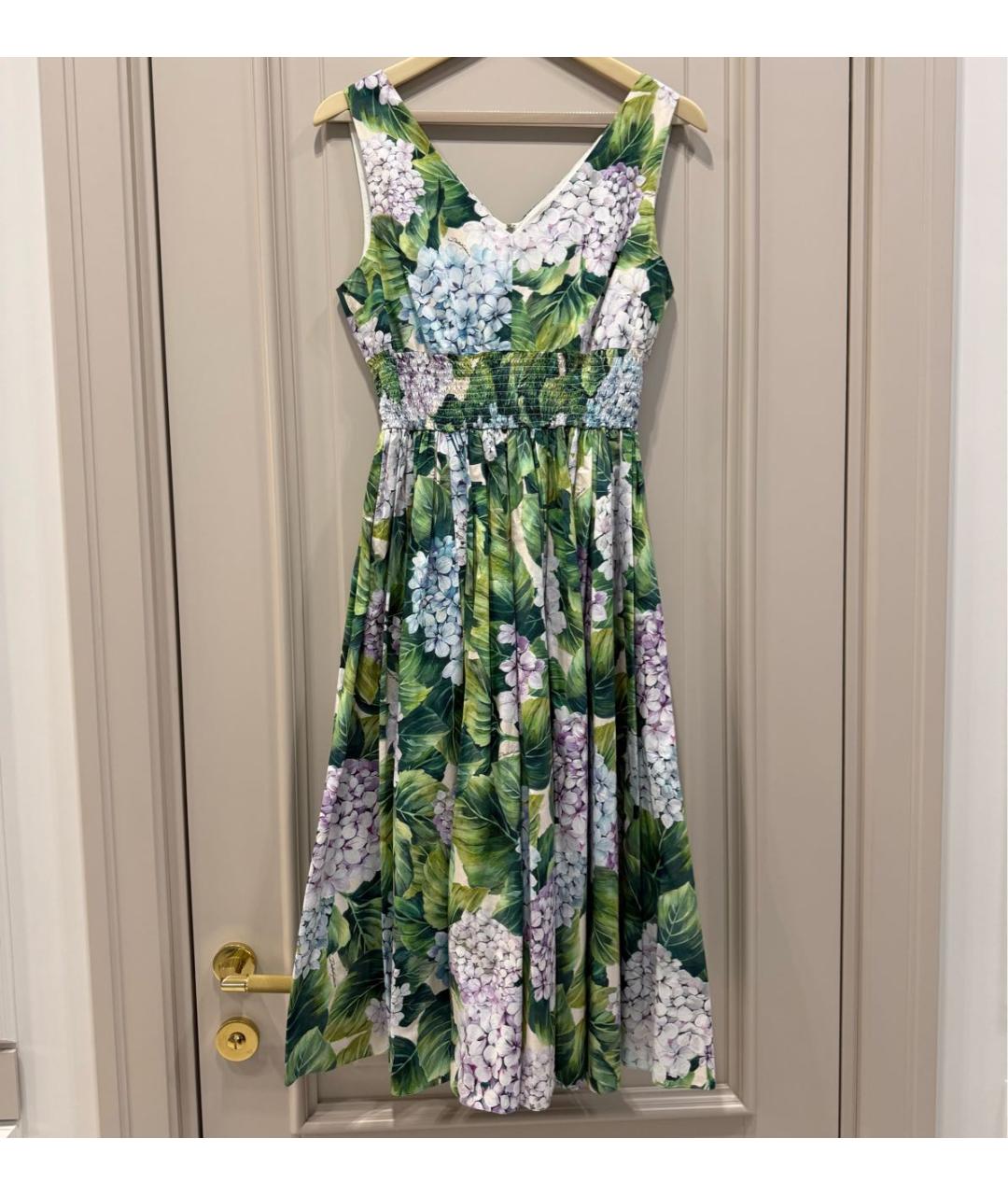 DOLCE&GABBANA Мульти хлопковое повседневное платье, фото 9
