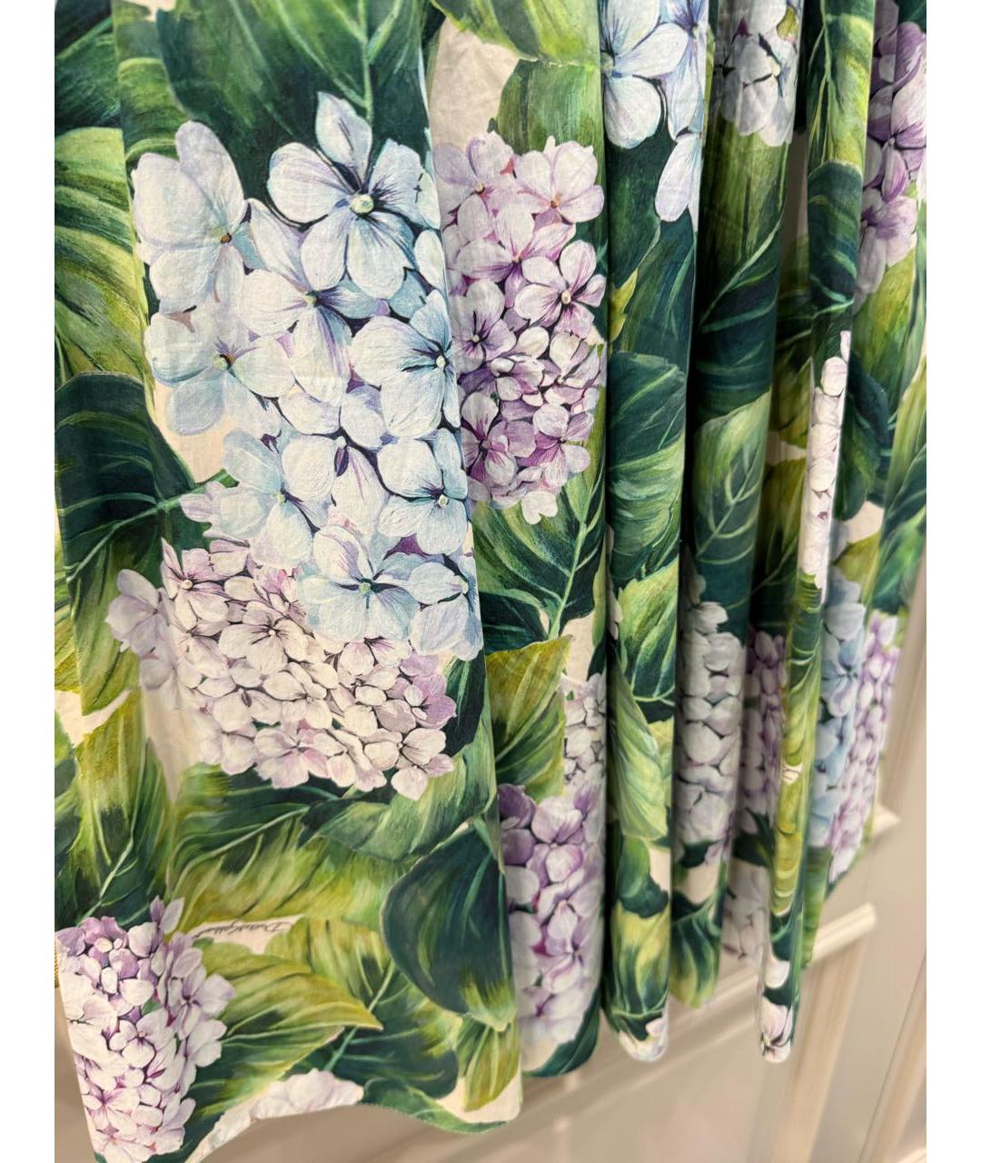 DOLCE&GABBANA Мульти хлопковое повседневное платье, фото 5