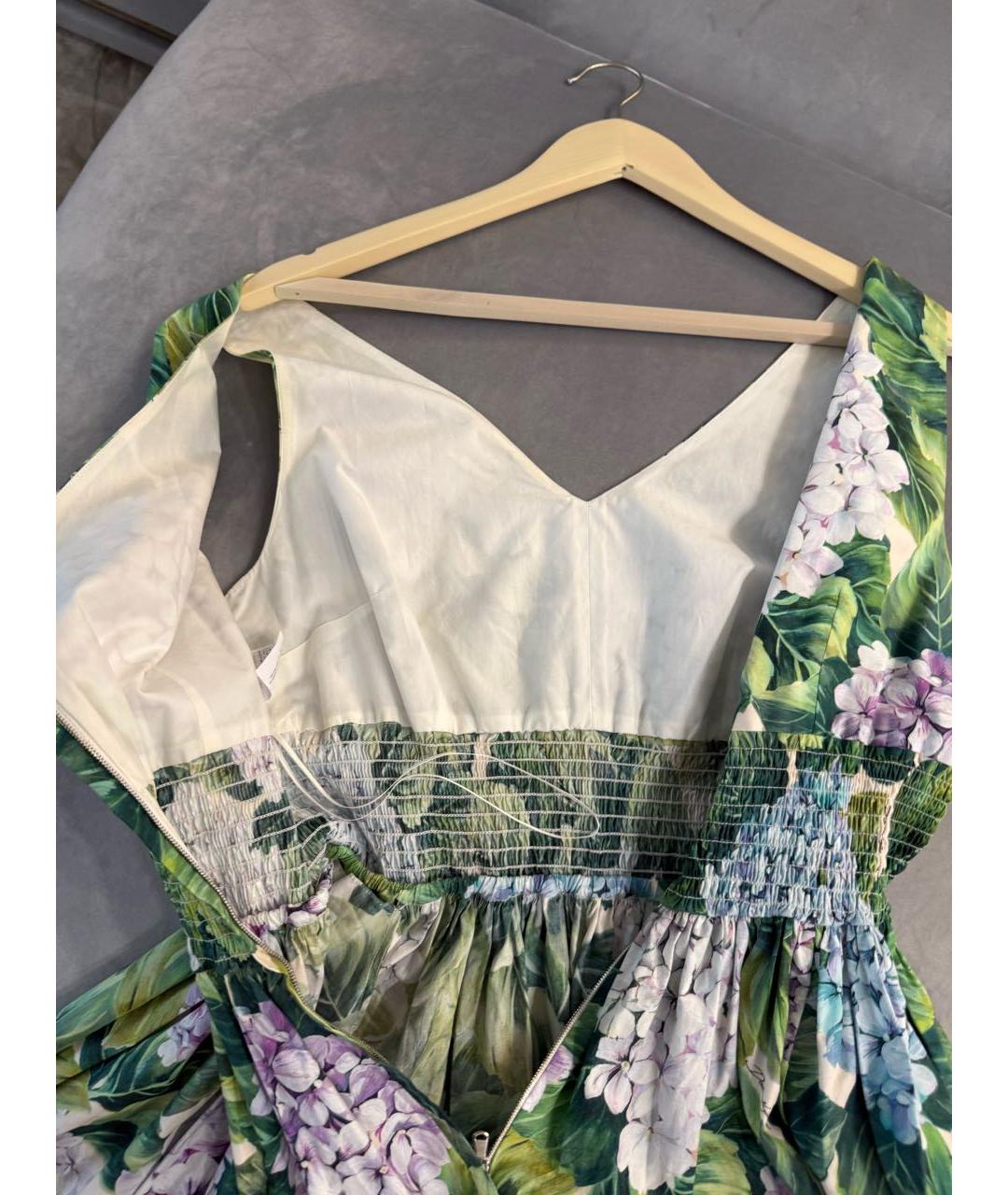 DOLCE&GABBANA Мульти хлопковое повседневное платье, фото 7
