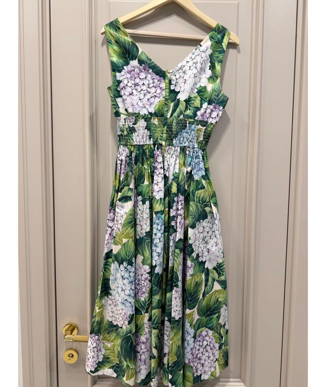 DOLCE&GABBANA Мульти хлопковое повседневное платье, фото 2