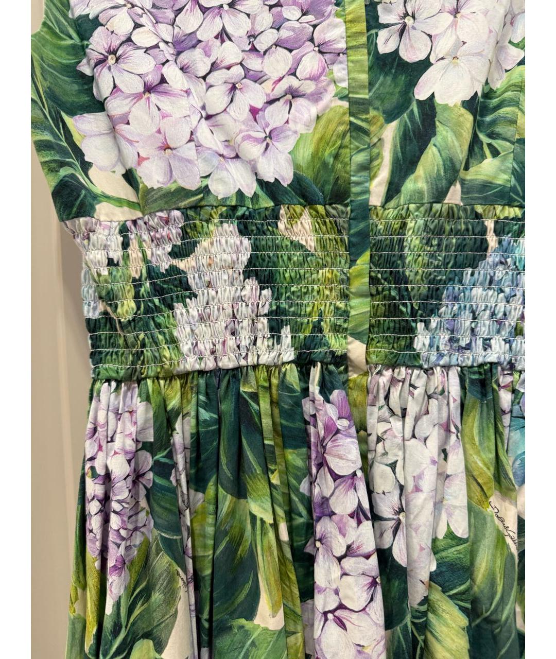 DOLCE&GABBANA Мульти хлопковое повседневное платье, фото 4