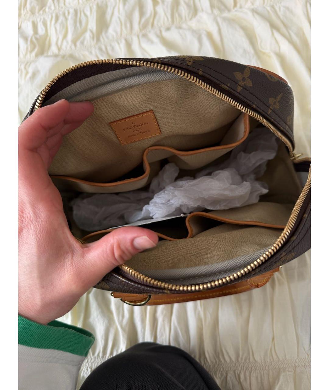LOUIS VUITTON Коричневая сумка с короткими ручками, фото 3