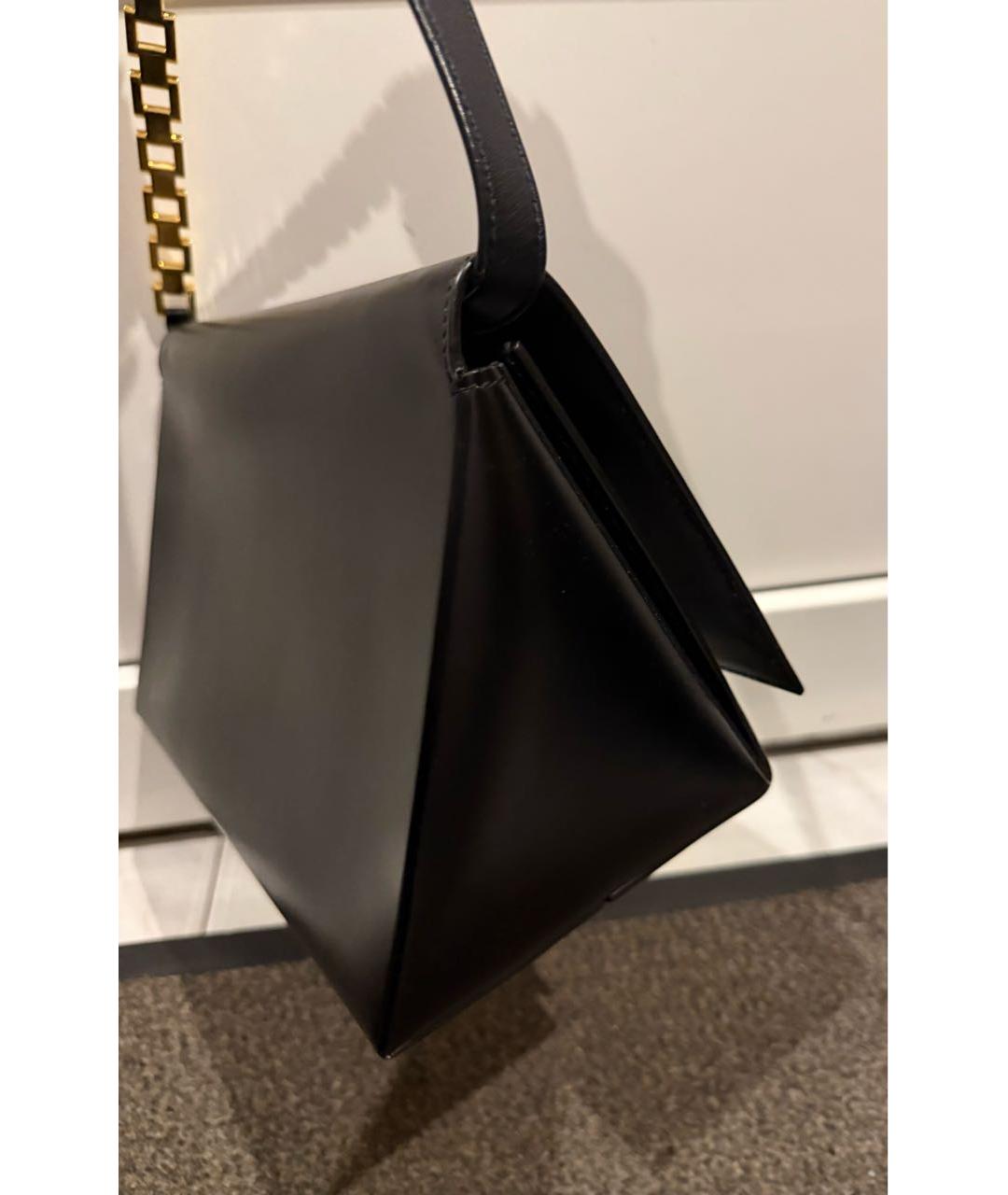 JIL SANDER Черная кожаная сумка через плечо, фото 4
