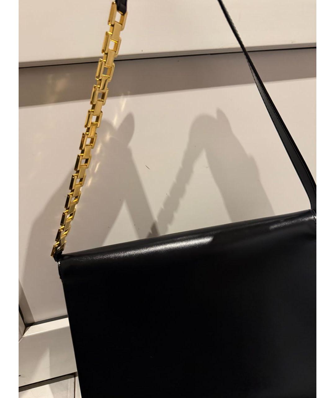 JIL SANDER Черная кожаная сумка через плечо, фото 3