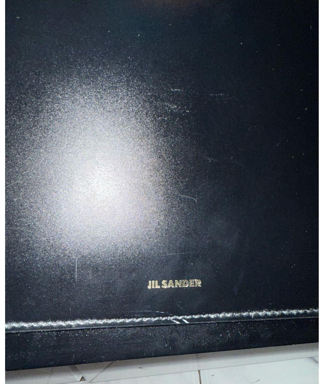 JIL SANDER Черная кожаная сумка через плечо, фото 7