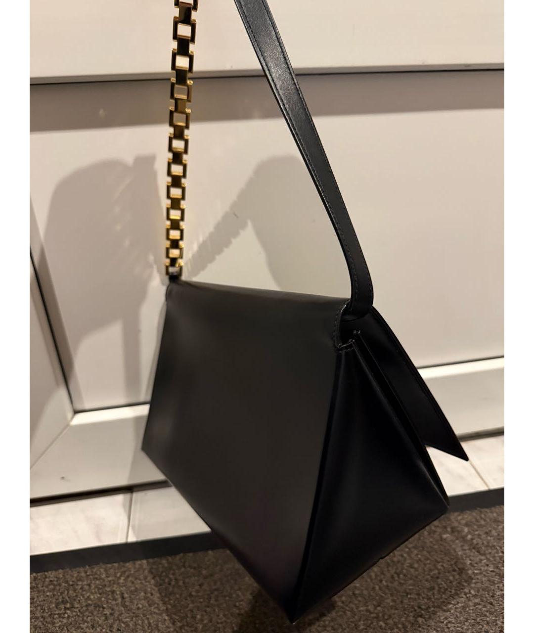 JIL SANDER Черная кожаная сумка через плечо, фото 2