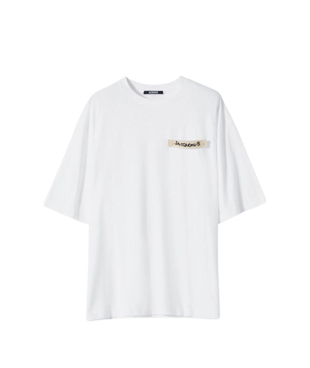 JACQUEMUS Белая хлопковая футболка, фото 1