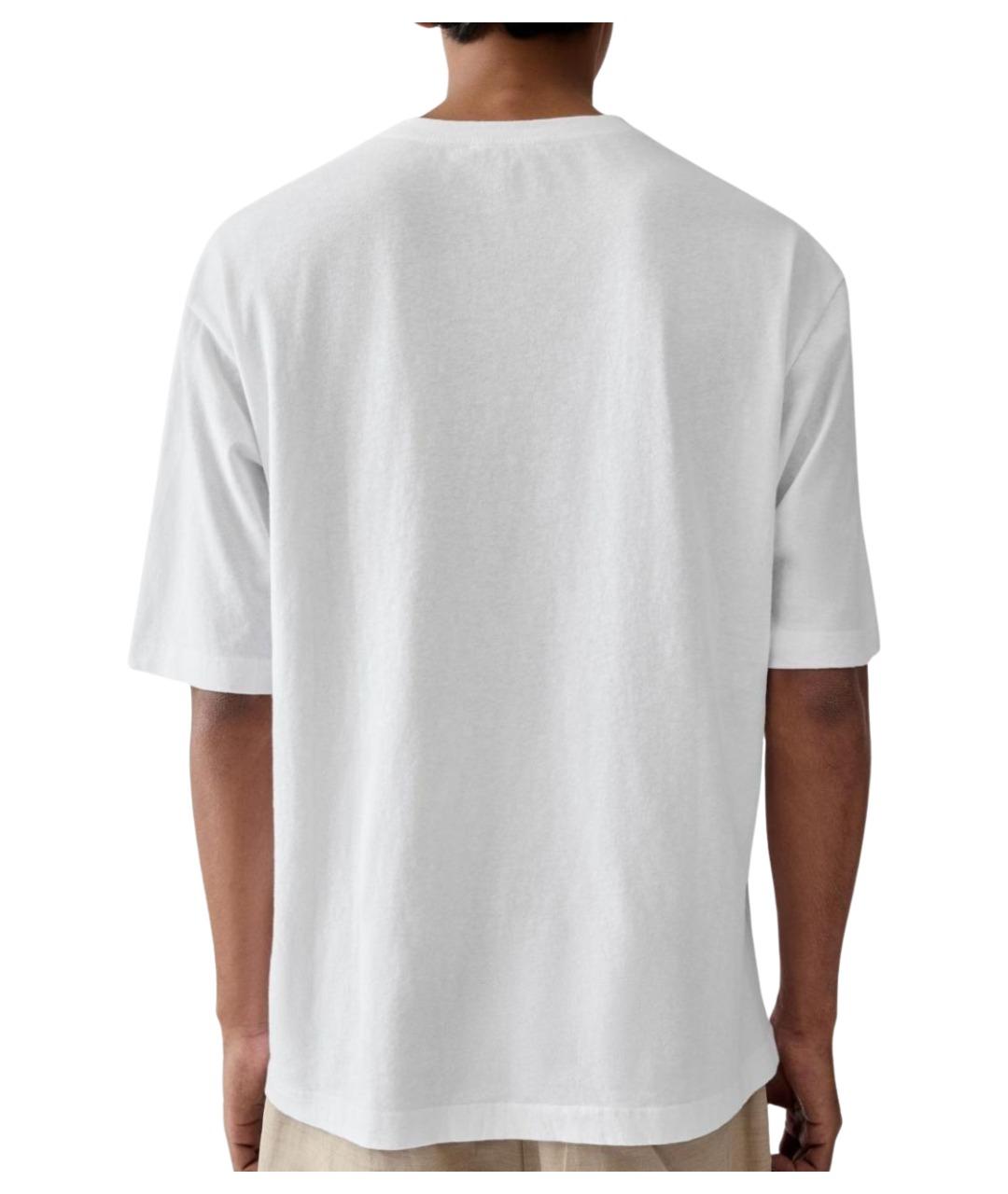 JACQUEMUS Белая хлопковая футболка, фото 2