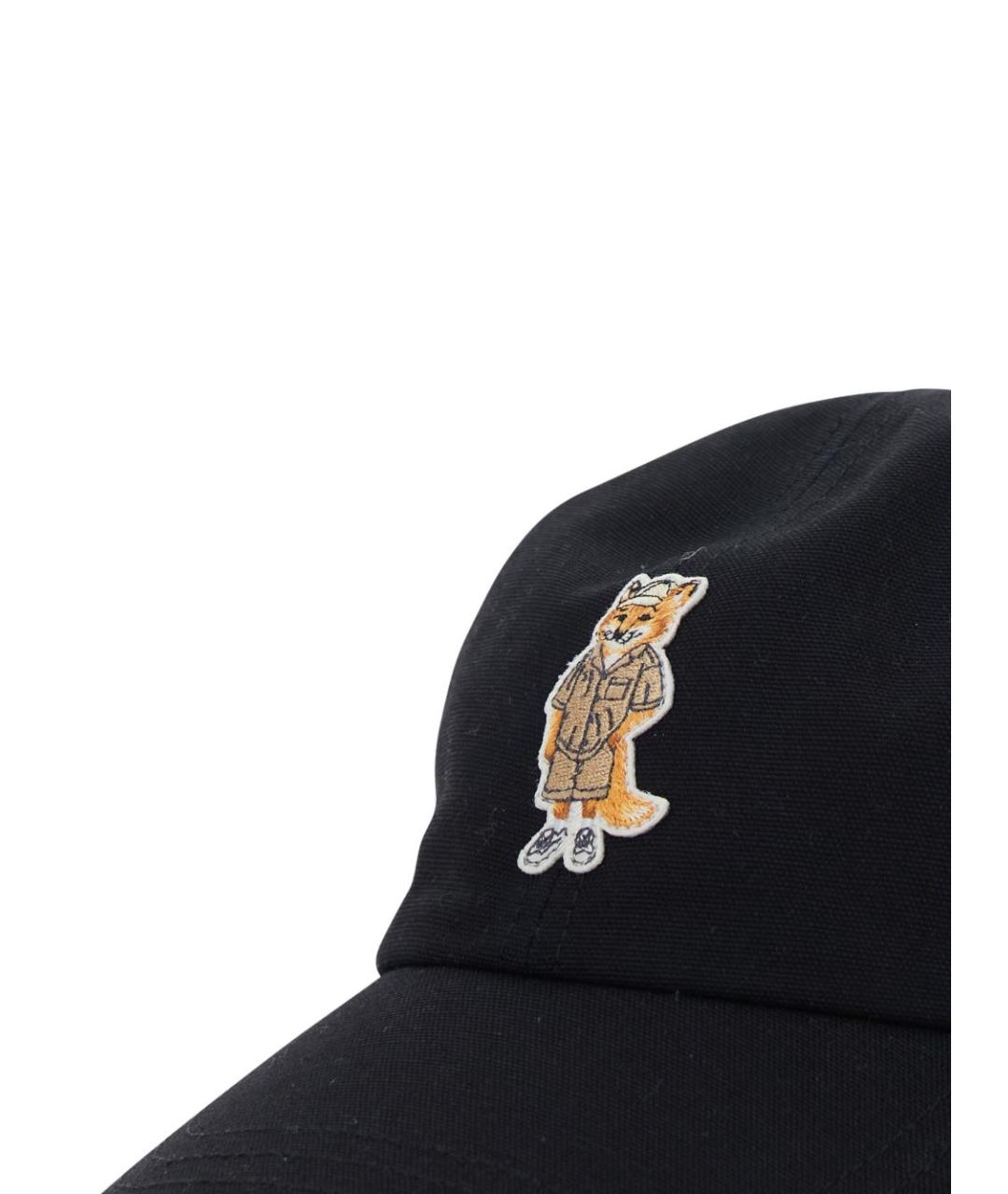 MAISON KITSUNE Черная хлопковая кепка/бейсболка, фото 2