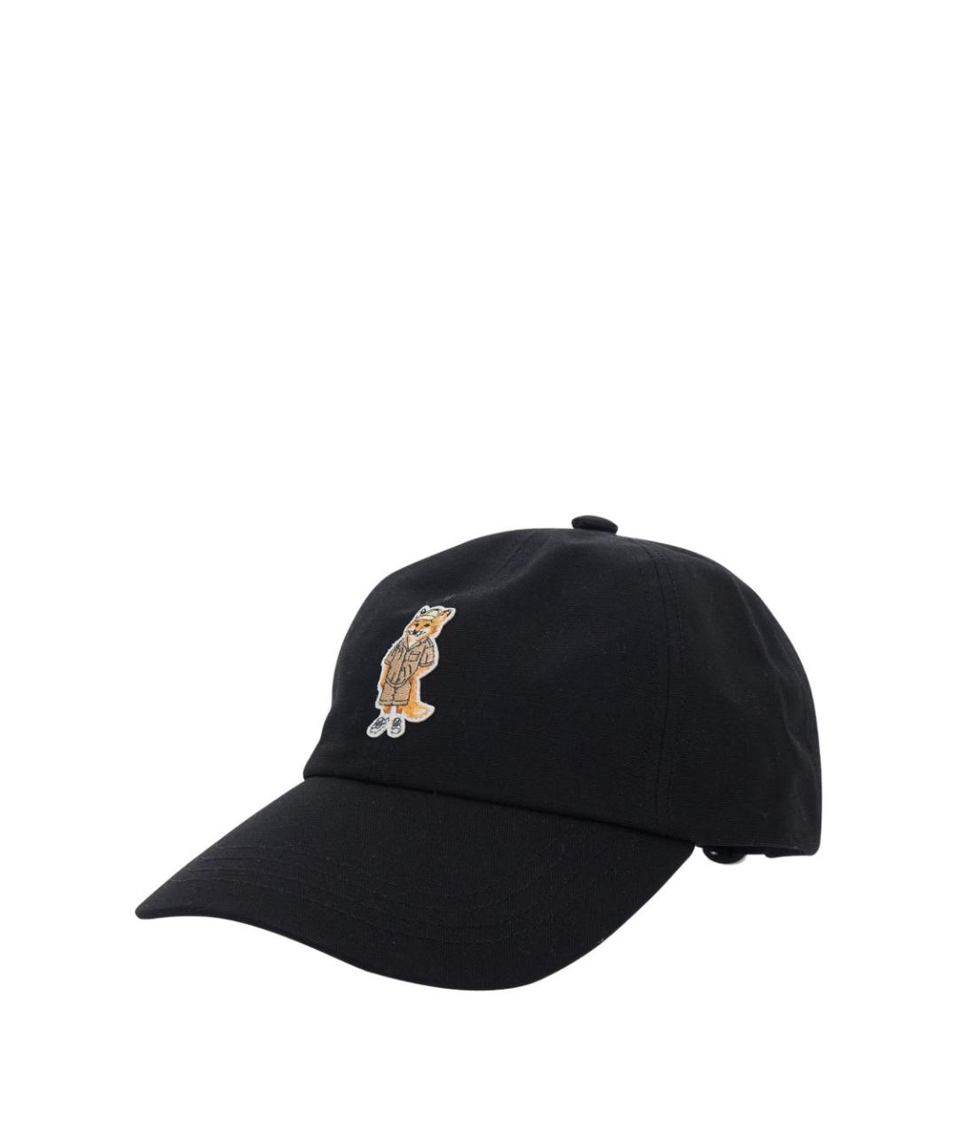 MAISON KITSUNE Черная хлопковая кепка/бейсболка, фото 1