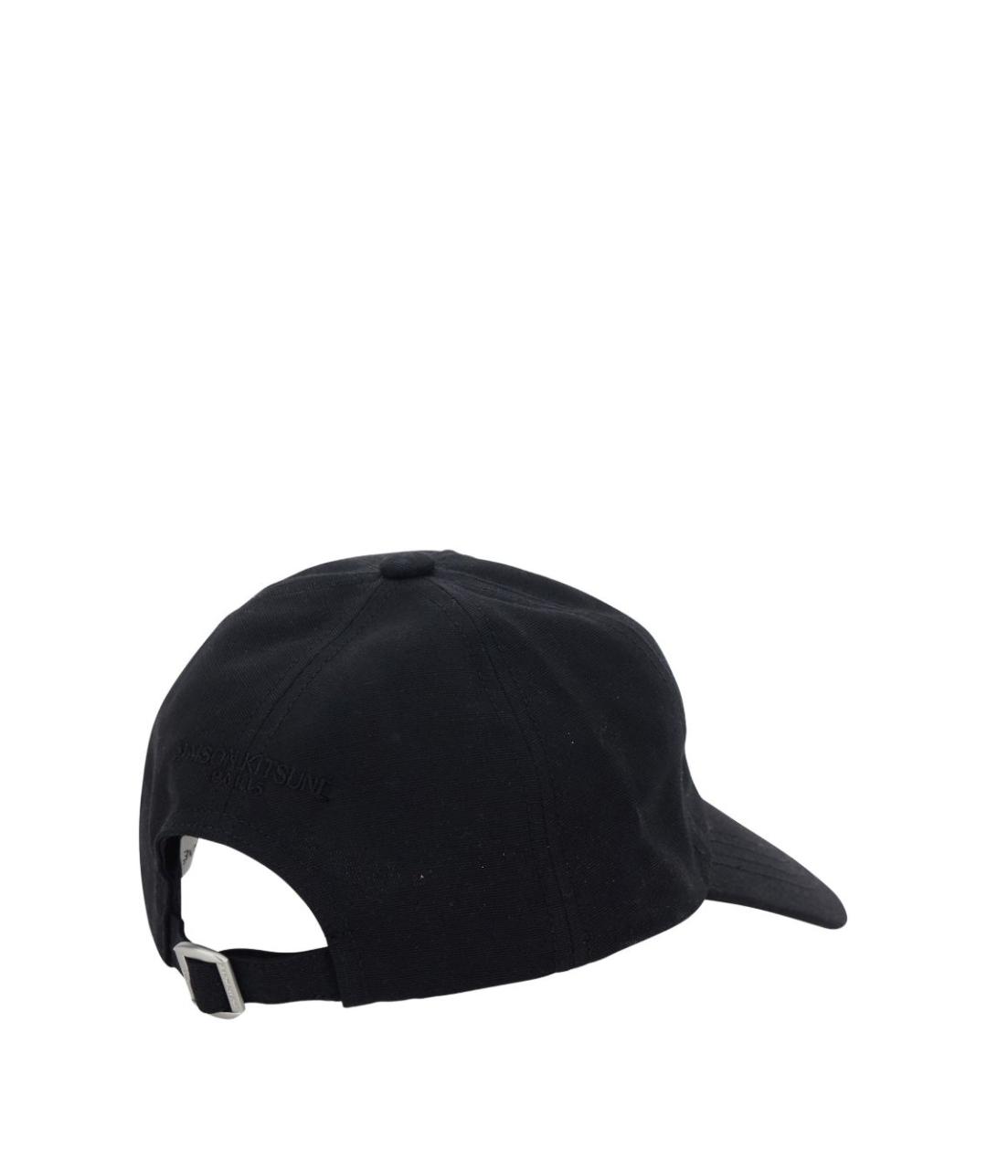MAISON KITSUNE Черная хлопковая кепка/бейсболка, фото 3