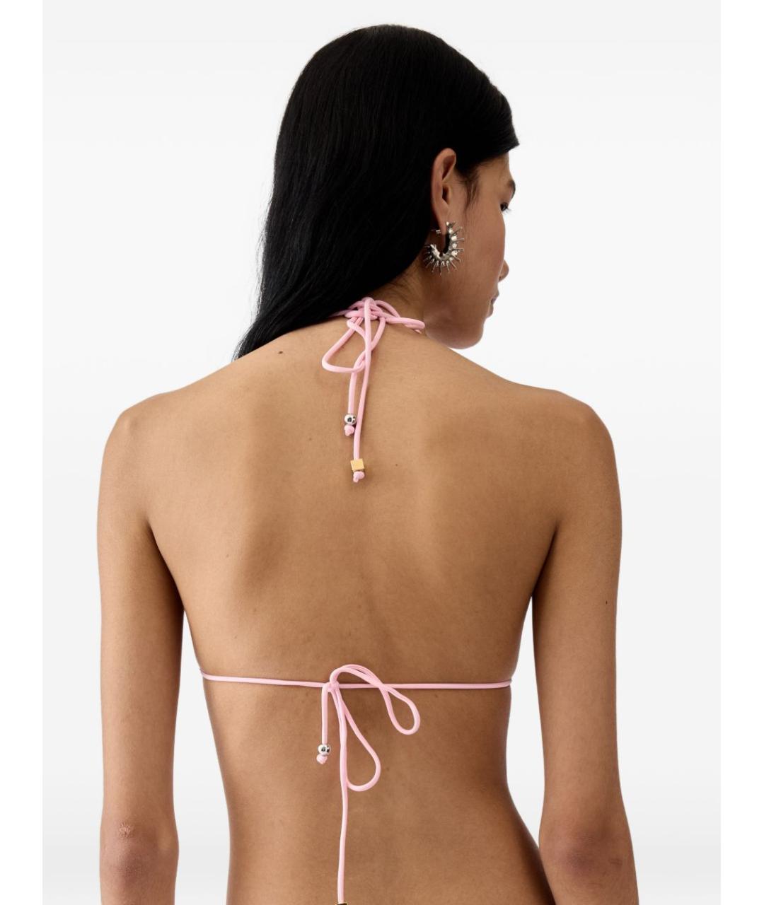 JACQUEMUS Розовый полиамидовый купальник, фото 4