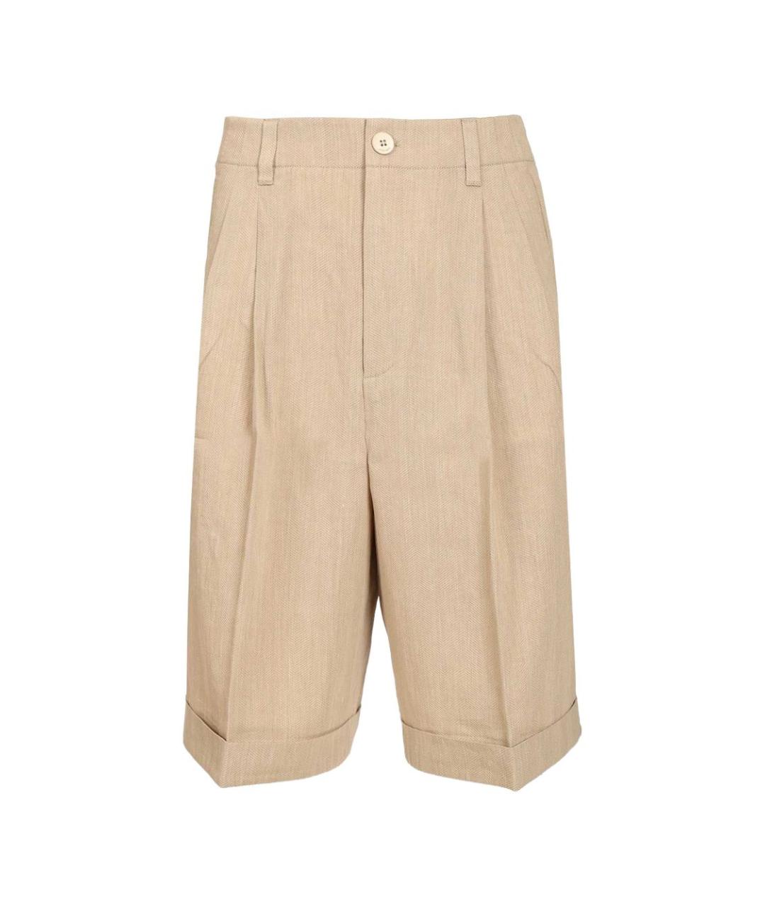 JACQUEMUS Бежевые хлопковые шорты, фото 1