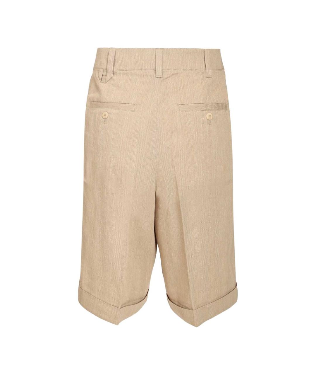 JACQUEMUS Бежевые хлопковые шорты, фото 5