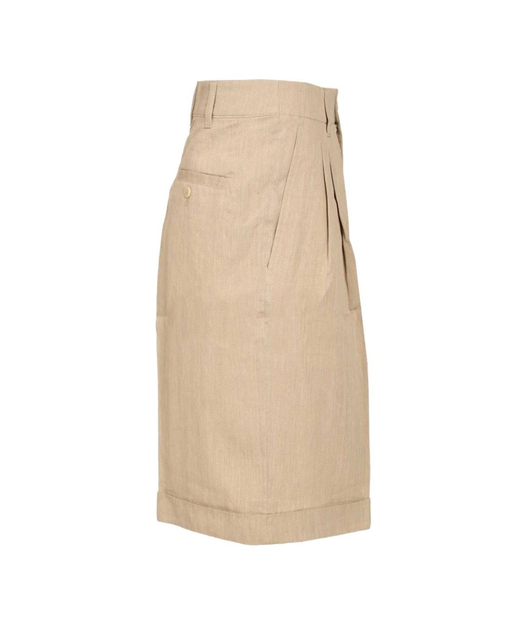 JACQUEMUS Бежевые хлопковые шорты, фото 4