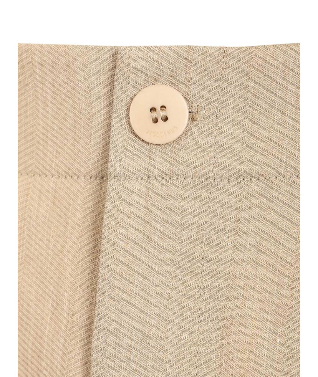 JACQUEMUS Бежевые хлопковые шорты, фото 3