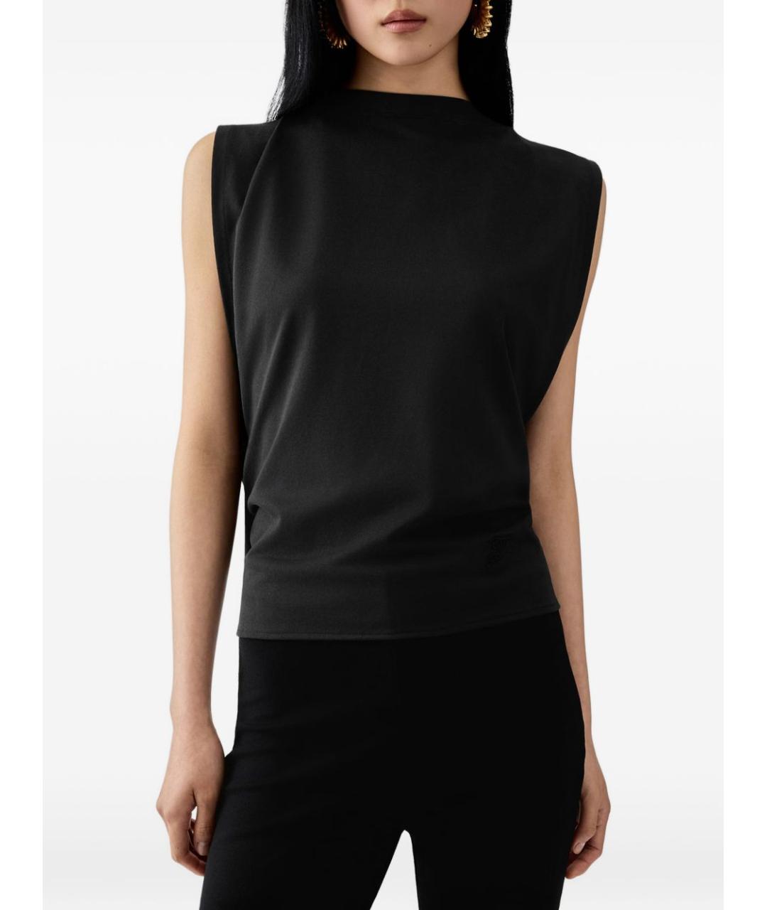 JACQUEMUS Черная полиэстеровая майка, фото 6