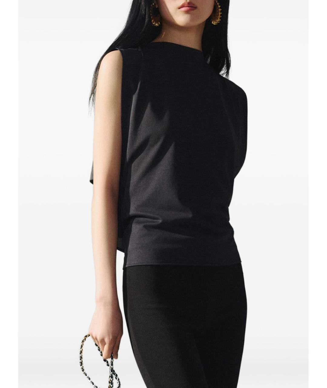 JACQUEMUS Черная полиэстеровая майка, фото 4