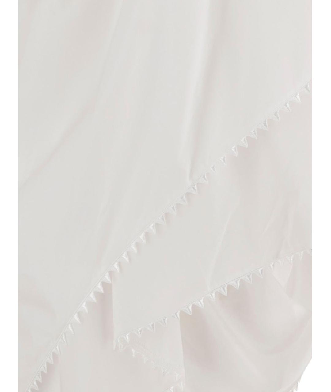 JACQUEMUS Белое хлопковое коктейльное платье, фото 3