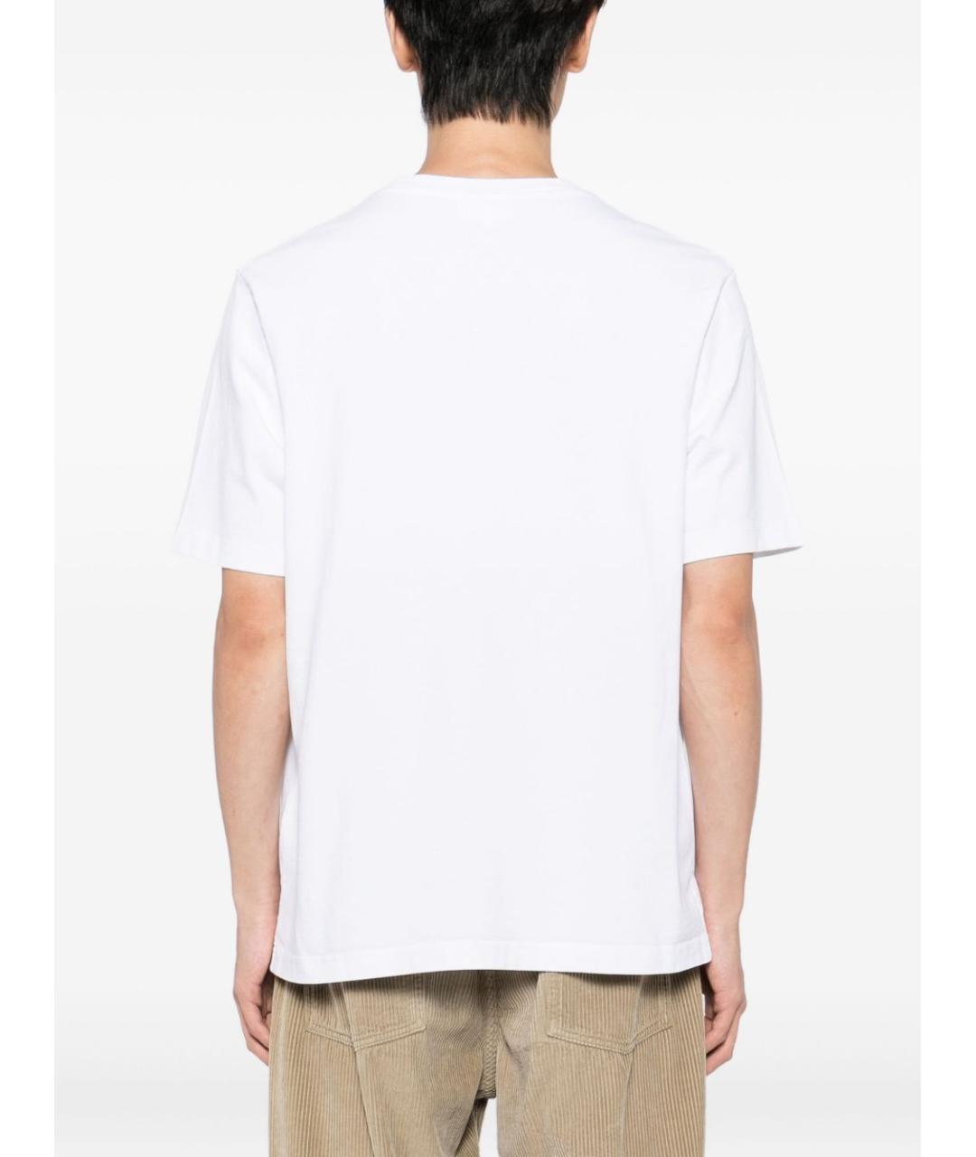 MAISON KITSUNE Белая хлопковая футболка, фото 3