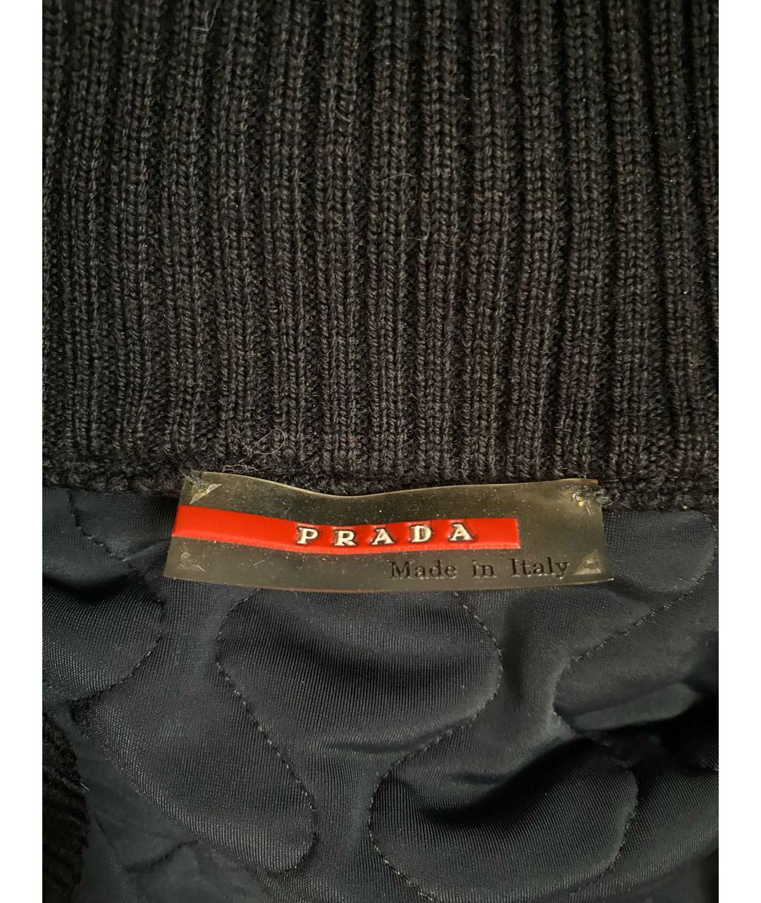 PRADA Черная синтетическая куртка, фото 3