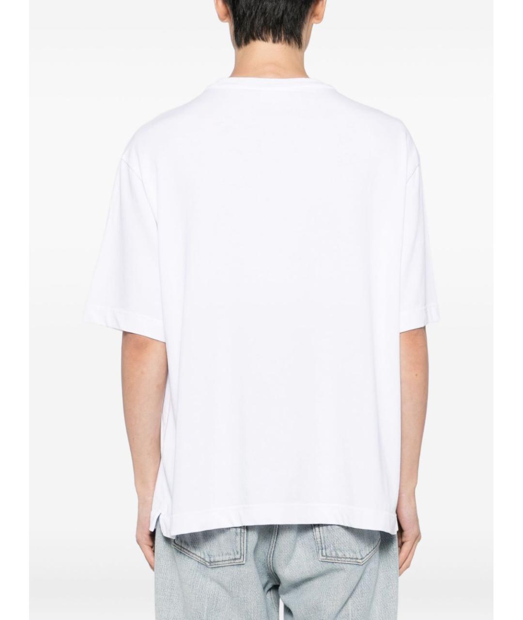 MAISON KITSUNE Белая хлопковая футболка, фото 4