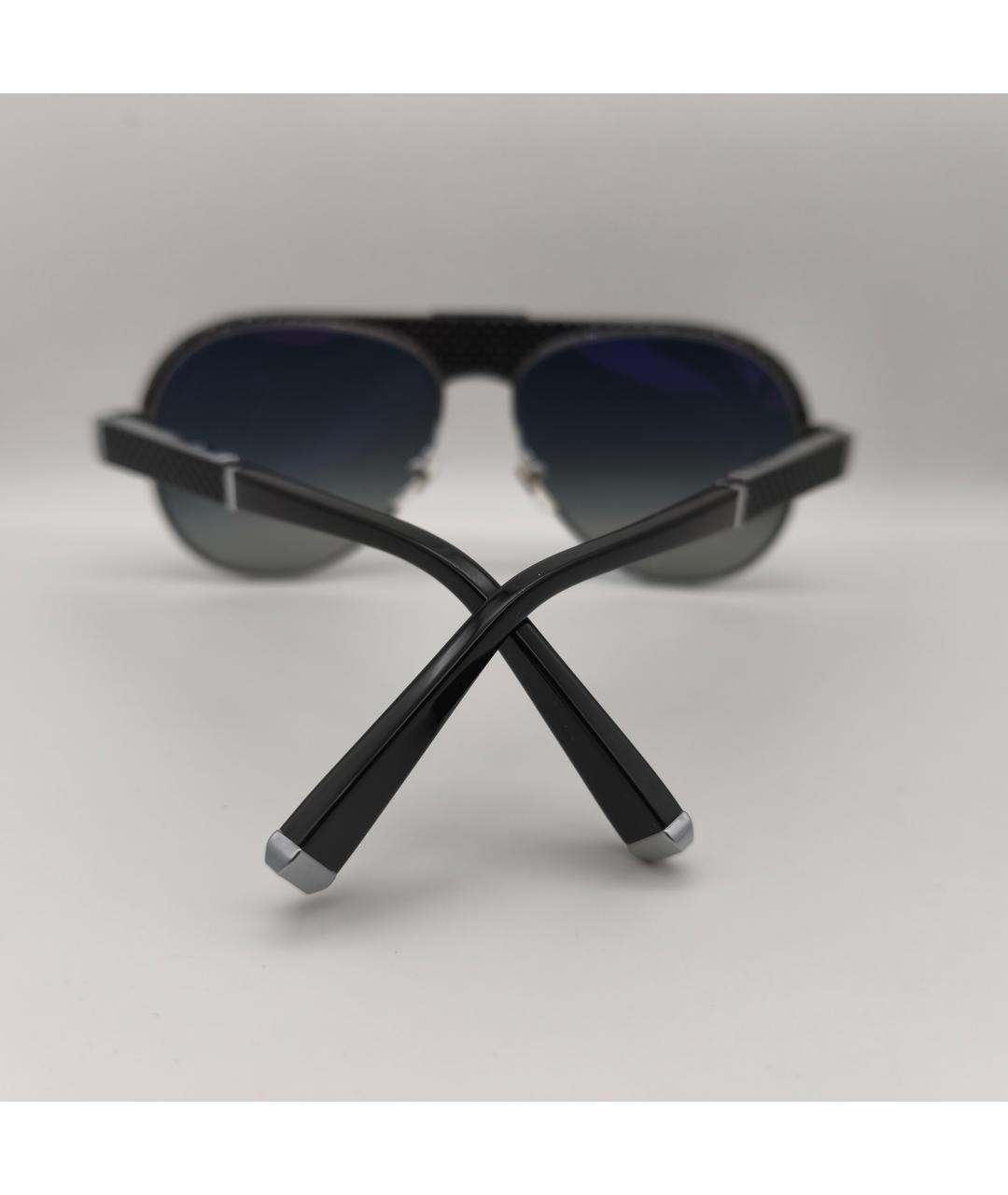 ZILLI Черные пластиковые солнцезащитные очки, фото 3