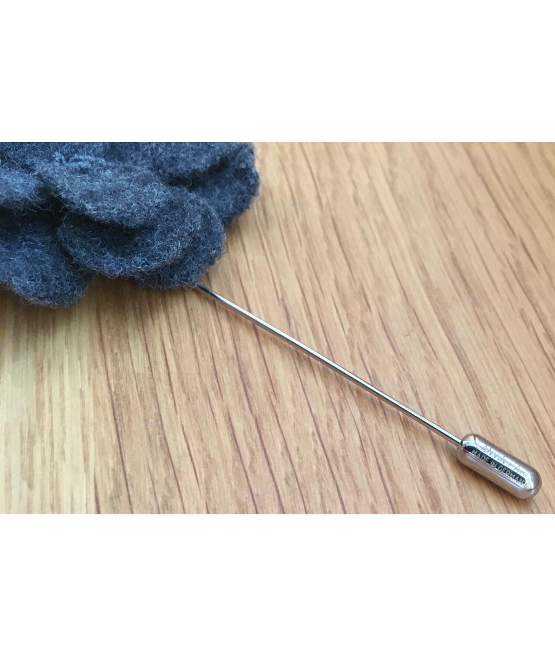 LANVIN Серая булавка / брошь, фото 3