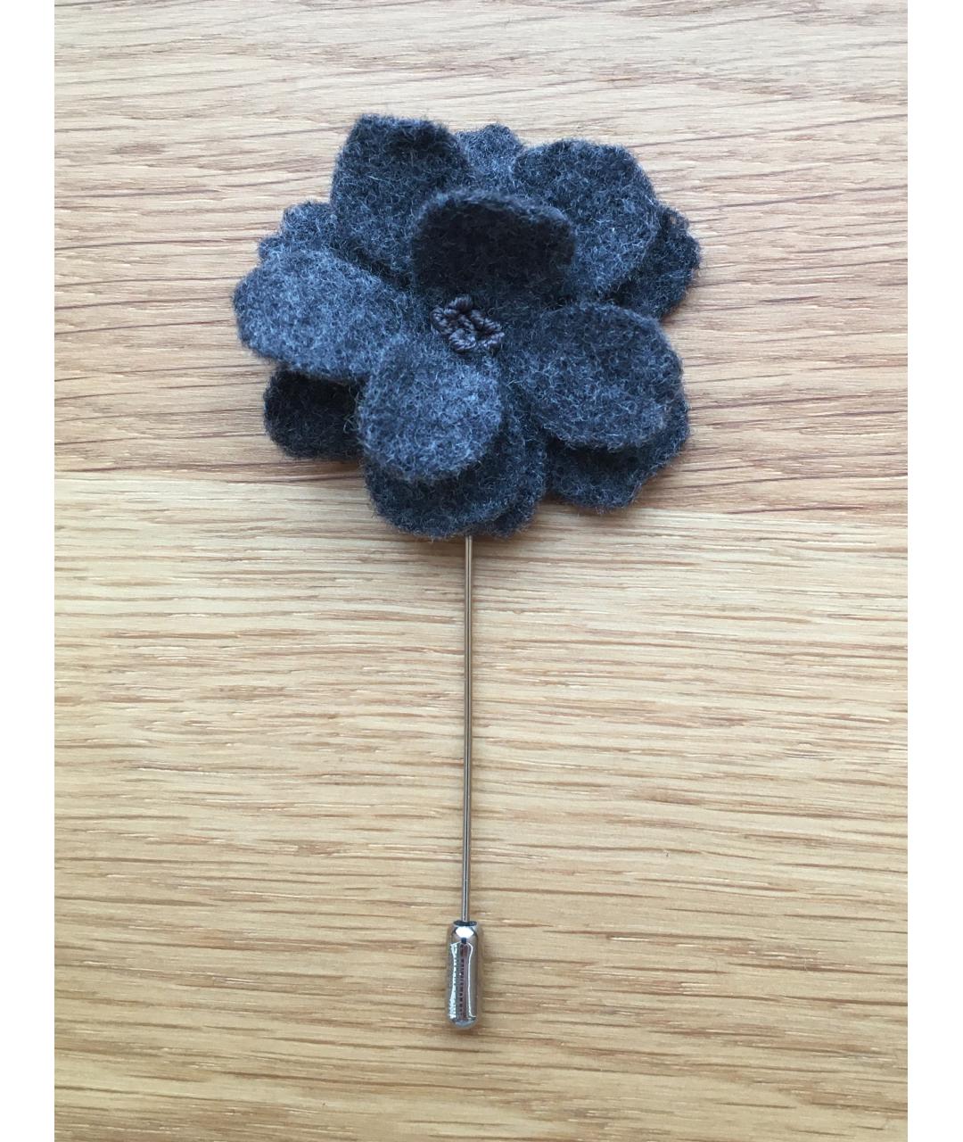 LANVIN Серая булавка / брошь, фото 4