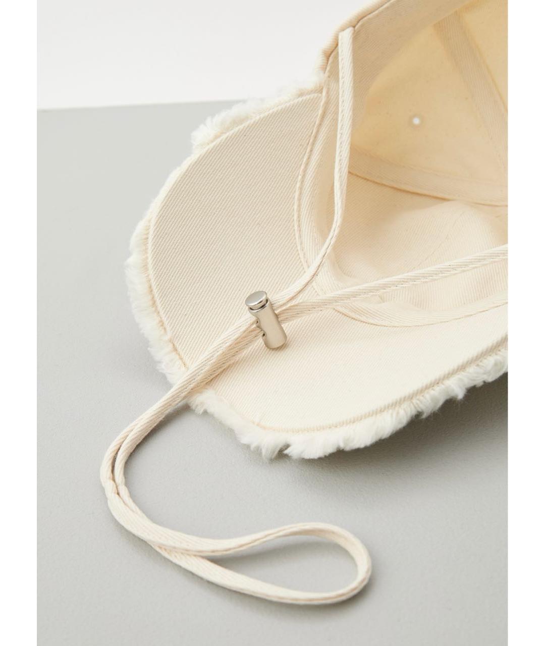 JACQUEMUS Белая хлопковая кепка, фото 3