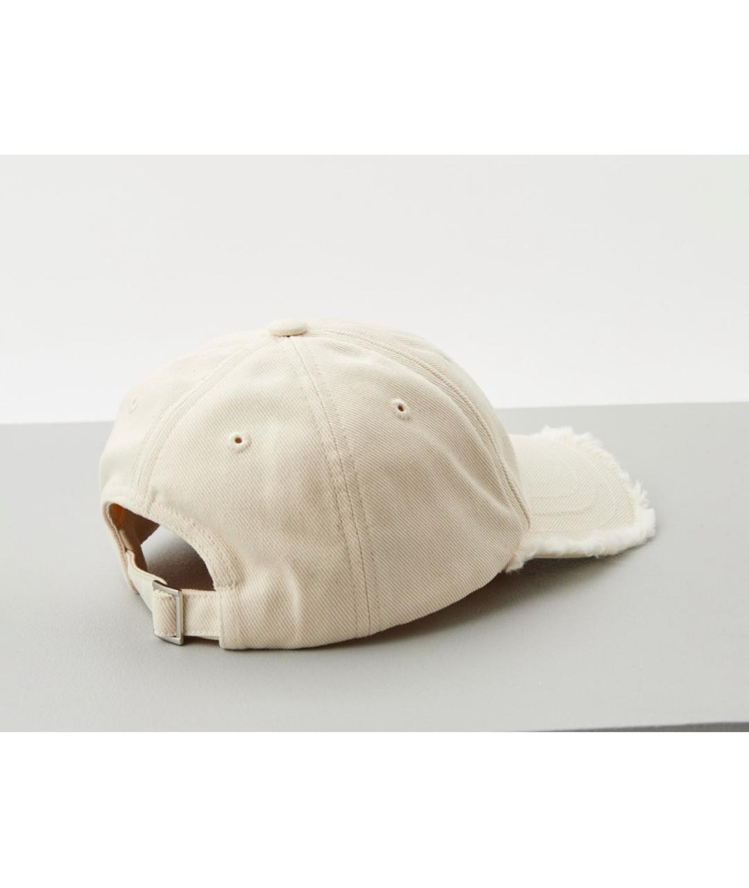 JACQUEMUS Белая хлопковая кепка, фото 4