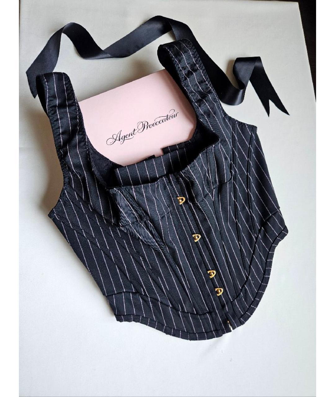 AGENT PROVOCATEUR Черный полиамидовый корсет, фото 3