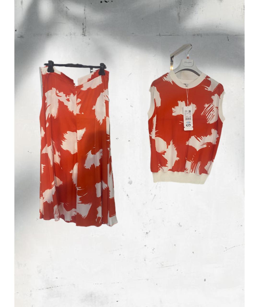 ESCADA Красный вискозный костюм с юбками, фото 8
