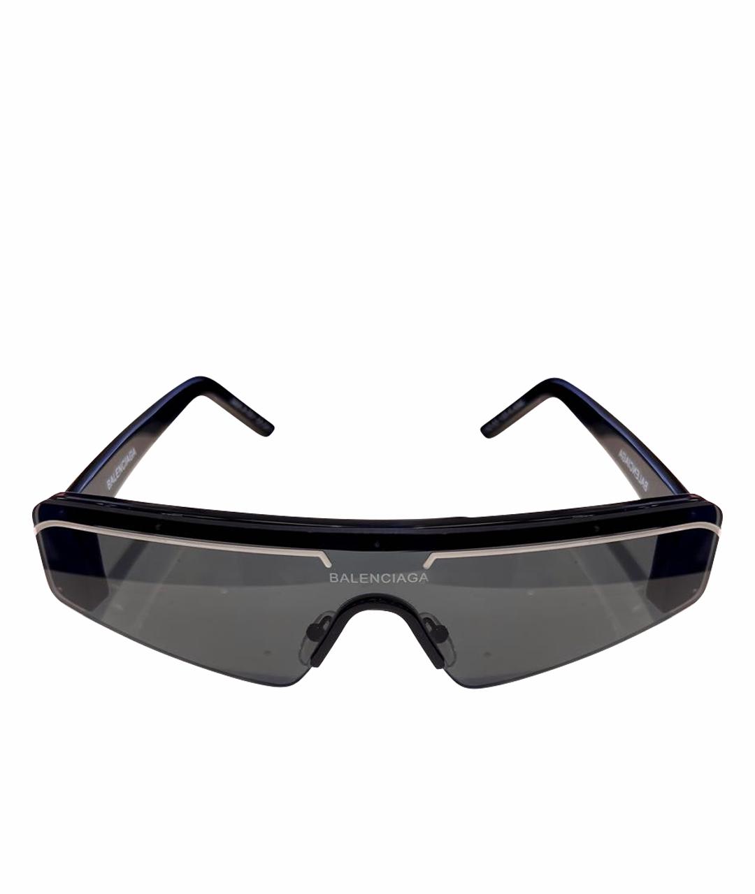 BALENCIAGA Черные пластиковые солнцезащитные очки, фото 1