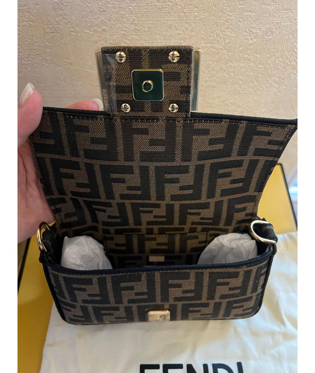 FENDI Коричневая сумка на плечо, фото 5