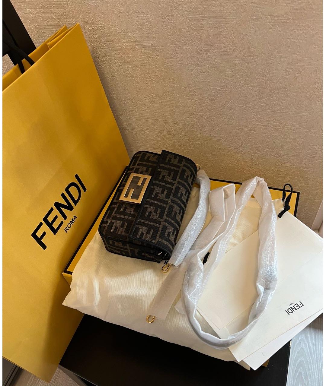 FENDI Коричневая сумка на плечо, фото 4